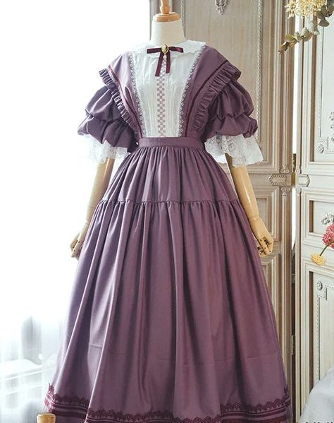 Purple Victorian Dress, Long One Piece, Old Fashion Dresses, Cute Dress Outfits, First Choice, Fantasy Fashion, Lolita Fashion, Long Length, Doll Dress