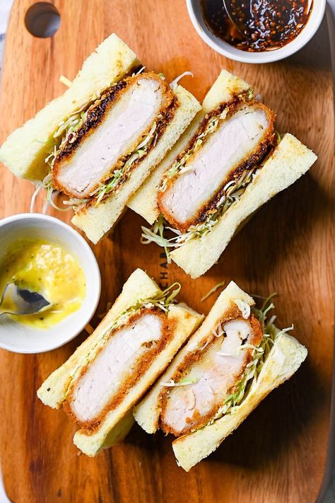 Pork Cutlet Sandwich, Pumpkin Katsu, Japanese Pork Cutlet, Katsu Sandwich, Japanese Katsu, Katsu Sando, Fancy Meals, Japanese Sandwich, Katsu Recipes