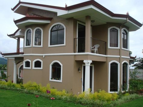 $240k beautiful and peacefull  place to live... Home Painting Ideas Exterior Indian, Indian Home Outside Colour, Best House Colors Exterior, Brown House Exterior, Outside House Paint, Colour House, House Paints, Best Exterior House Paint, Single Floor House Design