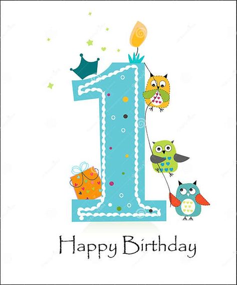 Happy First Birthday with Owls Baby Boy Greeting Card Vector Stock Vector - Illustration of vector, poster: 62931897 Happy First Birthday Boy, Happy Birthday Owls Image, Owl Birthday Cards Diy, First Birthday Wishes, Owl First Birthday Girl, Owl 1st Birthdays, Owl Birthday Invitations, Happy First Birthday, Baby Owls