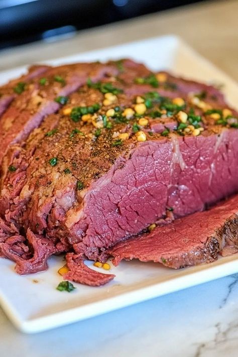 Instant Pot Corned Beef Brisket In Slow Cooker, Easy Brisket Recipe, Brisket Recipes Crockpot, Oven Brisket, Slow Cooker Brisket Recipes, Smoked Beef Brisket Recipes, Crockpot Recipes Ground Beef, Crockpot Recipes Chicken, Slow Cooker Brisket