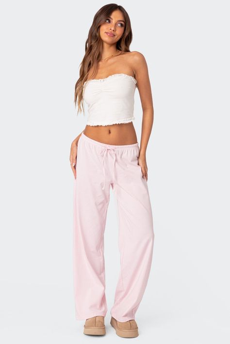 Olivia Striped Loose Fit Pants Lazy Day Outfits, Loose Fit Pants, Casual Preppy Outfits, Cute Lazy Day Outfits, Cute Pants, Cute Preppy Outfits, Cute Everyday Outfits, Fit Pants, Pink Outfits