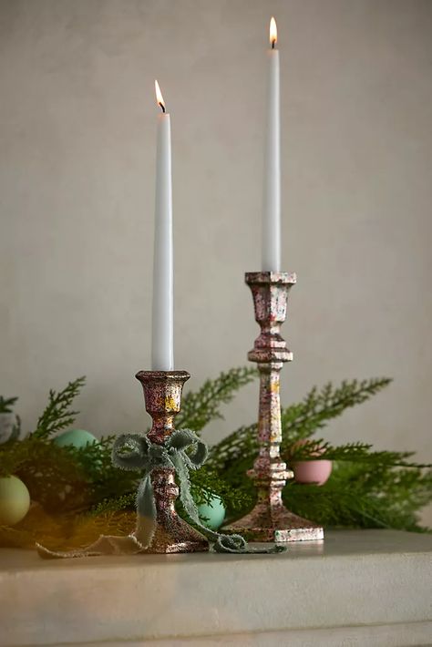 Holiday Décor, Ornaments, Gift Wrap & More | Anthropologie Taper Holders, Glasses Holder, Christmas Inspo, Household Decor, Creative Living, Hand Poured Candle, Taper Candles, Plant Life, Decoration Ideas