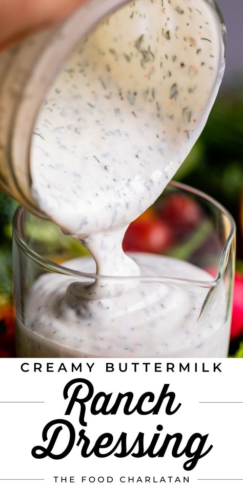 Restaurant Style Ranch Dressing, Homemade Buttermilk Ranch, Best Ranch Dressing, Ranch Dressing Recipe Homemade, Buttermilk Ranch Dressing, Buttermilk Dressing, Ranch Salad, Buttermilk Ranch, Ranch Dressing Recipe