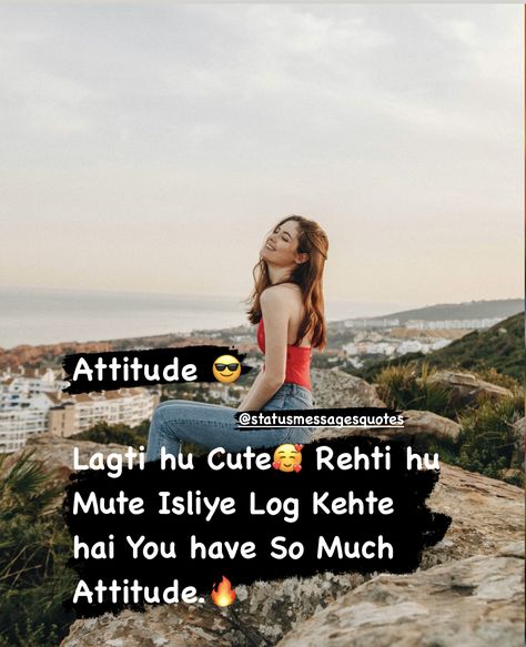 Top Attitude Status & Quotes - Attitude WhatsApp Shayari Hindi Shayari In English Attitude, New Shayari Attitude, Attitude Shayari For Girls In Hindi, Friends Attitude Quotes, Attitude Quotes For Girls In Hindi, Girly Attitude Quotes In Hindi, English Shayari Attitude, Shayari Attitude Girl, Atitude Girl Quotes