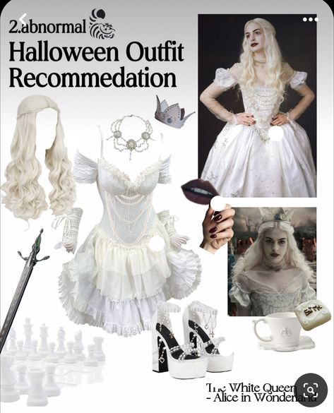 White Queen Alice In Wonderland Costume, White Queen Costume, Alice Outfit, Winter Wonderland Outfit, Alice In Wonderland Halloween, Darling Charming, Alice In Wonderland Outfit, Queen Halloween Costumes, Queen Alice