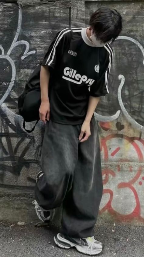 Baggy Street Wear Men, Japanese Alternative Fashion Men, Mens Acubi Fashion, Acubi Outfits Men, Homeless Aesthetic Outfit, Acubi Boy, Acubi Men, Acubi Fashion Men, Asian Streetwear Fashion