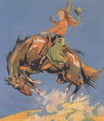 Pony Girl Rides Again: December 2008 Rodeo Poster, Trick Riding, Western Posters, Eventing Horses, Western Wall Art, Cowgirl And Horse, Cowgirl Art, Vintage Cowgirl, Bull Riding