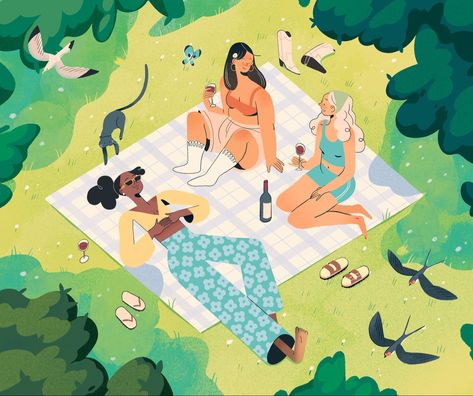 I Miss Summer, New Scientist, Lifestyle Illustration, People Illustration, Character Design Animation, Editorial Illustration, Freelance Illustrator, Children's Book Illustration, Animated Characters