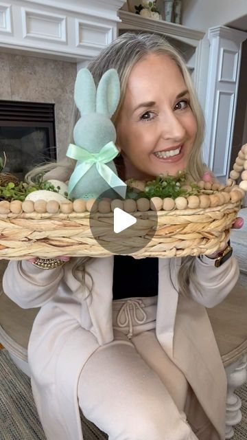 Felicia Pettit on Instagram: "Easy Easter 🐰basket centerpiece in less than 5 minutes! If you want to add a little Easter🐰pizzazz without a lot of hassle try this idea💡  For the 💛of bunnies, @walmart has made it easy for you! Picked up all the pieces in one spot, simple, easy, and inexpensive🌷   #easter #easterdecor #homedecor #homesweethome #decor #home #lifestyle #spring #walmart #easterstyle #momlife #mom #grandma #dogmom #fashion" Easter Basket Centerpiece, Basket Centerpiece, Easter Centerpiece, Easter Fashion, Easter Centerpieces, Easy Easter, Home Lifestyle, Easter Basket, Easter Baskets