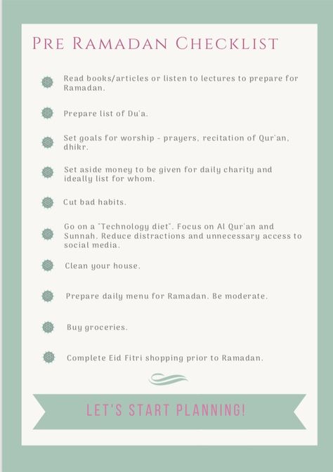 Ramzan Preparation Ideas, Ramadan Preparation Checklist, Pre Ramadan Checklist, Ramadan For Beginners, Ramadan Goals List, Things To Do In Ramadan, Ramadan Plan, Ramadan Checklist, Ramadan Challenge