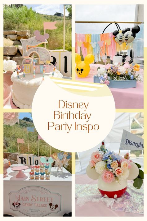 20+ cute ideas for a cute disneyland themed birthday, disney themed birthday ideas, disneyland party ideas. How to throw a disneyland party, Kids birthday party on a budget Disney World Birthday Party, Disney Theme Birthday Party, Vintage Disneyland Birthday Party, Disney Themed Birthday, Disneyland Party, Birthday Party On A Budget, Disney World Birthday, Themed Birthday Party Ideas, Party On A Budget