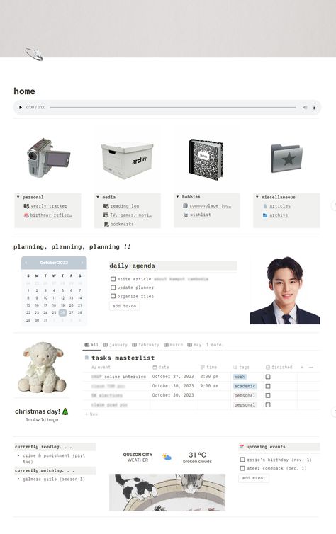 best notion template Kpop Notion Template, Minimal Notion Template, Cute Notion Template, Simple Notion Template, Notion Template Free, Minimal Notion, Notion Organization, Notion Layout, Study Planner Free