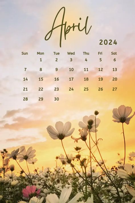 April 2024 Wall Calendar Printable April Month Calendar 2024, Cute April Calendar 2024, April Calender 2024, 2024 April Calendar, 2024 Calendar Template, April 2024 Calendar Aesthetic, April 2024 Calendar Wallpaper, April 2024 Calendar Printable, Calander 2024 Design Printable