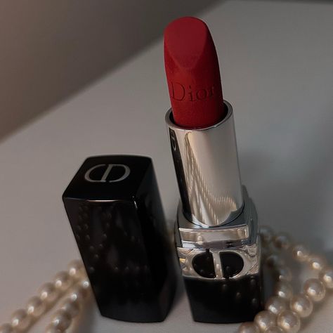 My Picture :) Rouge Dior Dior Lipstick Aesthetic, Dior Red Lipstick Aesthetic, Dior Rouge Blush, Red Dior Lipstick, Dior Red Lipstick, Chanel Dark Red Lipstick, Classy Vibes, Dior Lipstick, Brand Clothes