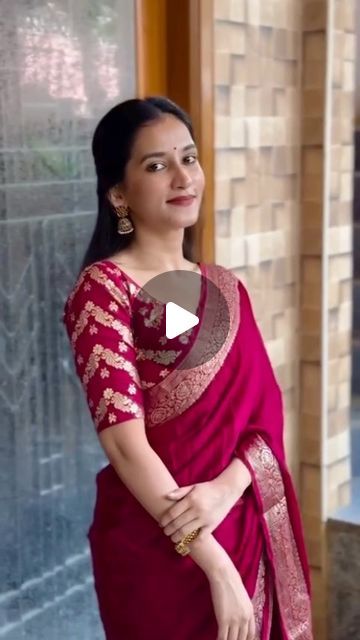 SAREE BY GVASTRA | PURE VISCOS GEORGETTE SAREE 
Picture perfect for events! This ethereal cream RED viscose georgette saree with a stunning RED blouse is a... | Instagram Pure Georgette Sarees, Organza Blouse, Navratri Special, Red Blouse, Georgette Saree, Georgette Sarees, Girls Fashion Clothes, Red Blouses, Girls Fashion