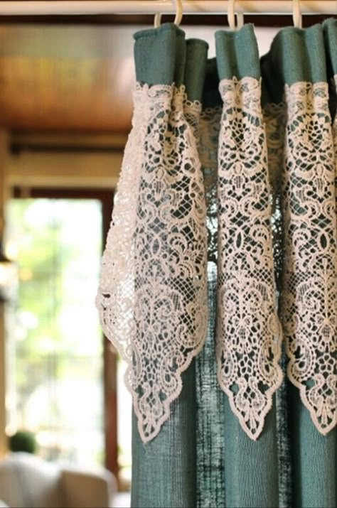 Lace Curtains Living Room, Cottagecore Curtains, Rideaux Shabby Chic, Russian Interiors, Bed Cover Design, Retro Curtains, Kids Dress Collection, How To Make Tassels, Boho Crafts Diy