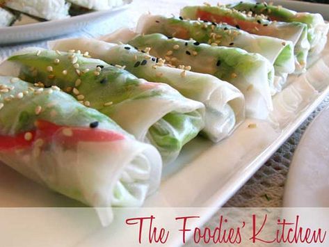 Crab Spring Rolls, Crab Ideas, Summer Rolls Recipe, Veggie Spring Rolls, Crab Rolls, Vietnamese Spring Rolls, Daniel Plan, Fresh Spring Rolls, Spring Roll Recipe