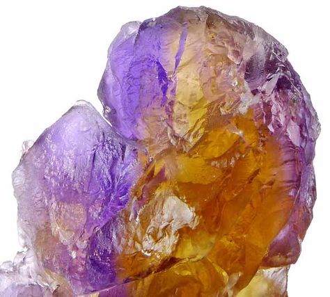 Ametrine from Bolivia by Spirifer Minerals Ametrine Crystal, Crystal Cabinets, Minerals Crystals Rocks, Orange Shades, Diamond Picture, Rock Of Ages, Purple And Yellow, Mineral Stone, Minerals And Gemstones