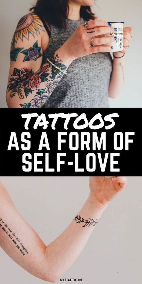 Tattoos As A Form Of Self-Love | Tattoos With Meaning #tattooideas #tattooideasforgirls #tattooideasforguys #womenstattoo #tattoodesign #tattoostyle Know Thy Self Tattoo, Shoulder Female Tattoo, Tattoos For Confident Women, Self-love Tattoo Ideas Women, Single Tattoos Woman, You Are Worth It Tattoo, Self Compassion Tattoo, Love My Self Tattoo, Self Empowerment Tattoo Ideas