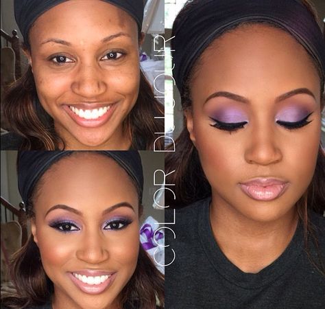 Lavender Purple Wedding Makeup, Purple Eyeshadow Looks, Purple Makeup Looks, Purple Smokey Eye, Purple Eye Makeup, Celebrity Makeup Looks, Prom Makeup Looks, Purple Makeup, Bridal Makeup Looks