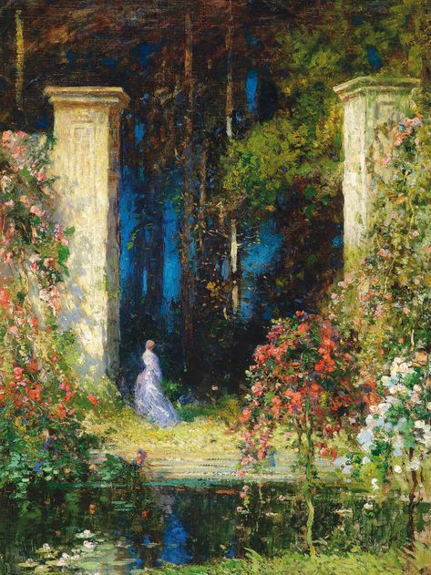 Illustration Kunst, Art Ancien, Art Et Illustration, Kew Gardens, Old Paintings, Aesthetic Painting, Romantic Art, Covent Garden, Art And Illustration