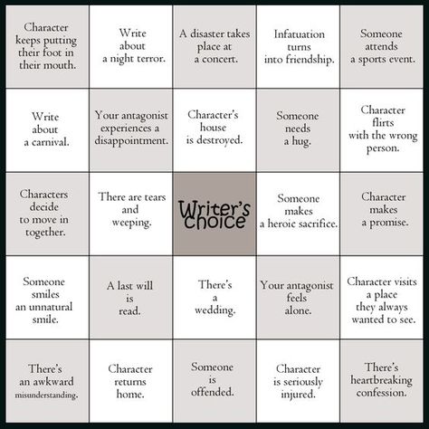 Writing Prompt Bingo - Writers Write Writing Bingo Challenge, Fanfic Tropes Bingo, Writing Prompt Bingo, Oneshot Ideas Writing Prompts, Quick Writing Prompts, Oneshot Prompts, Writing Bingo, Creative Writing Stories, Writing Club