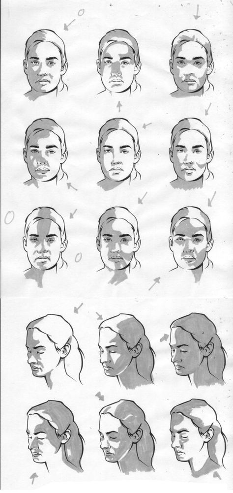 Female facial light study by CharlieKirchoff on deviantART Light Study, Drawing Faces, Drawing Studies, Foto Tips, Arte Sketchbook, Art Instructions, Drawing Lessons, 영감을 주는 캐릭터, Facial Expressions