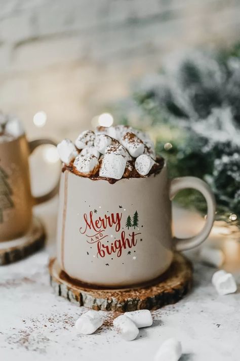 Marshmallow Drink, Christmas Food Photography, Natal Natural, Vegan Hot Chocolate, Food Photoshoot, Hot Chocolate Marshmallows, Christmas Hot Chocolate, Food Photography Inspiration, Christmas Cup