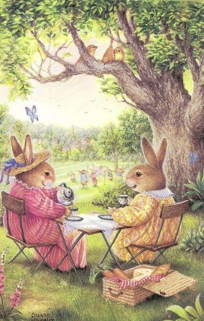 too Art And Illustration, Susan Wheeler, Lapin Art, Art Fantaisiste, Art Mignon, Rabbit Painting, Marjolein Bastin, Bunny Art, Art Et Illustration