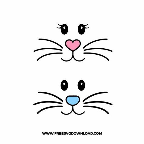 Easter Svg Files, Face Template, Bunny Face, Easter Art, Bunny Svg, Easter Crafts Diy, Bunny Crafts, Easter Svg, Diy Mask