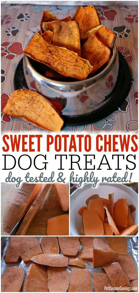 Sweet Potato Chews Dog Treats are not only super easy to make, but they are very healthy for your dog too! #sweetpotatochewsdogtreats #sweetpotatodogchews #sweetpotatochewsfordogs #easydogtreatrecipes Sweet Potato Dog Chews, Dog Treats Homemade Easy, Easy Dog Treat Recipes, Dog Biscuit Recipes, Easy Dog Treats, Healthy Dog Treats Homemade, Sweet Potatoes For Dogs, Dog Treats Homemade Recipes, Diy Dog Treats