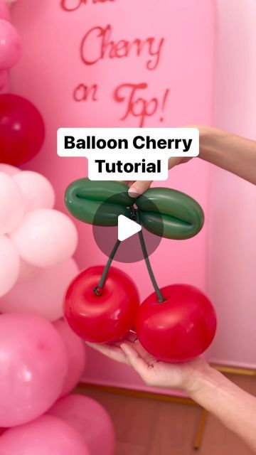 ✨Cher Can Do It✨ Balloon Shop on Instagram: "Use this hack to build balloon cherries! The perfect detail for a cherry themed party. 🍒 

#balloontips #balloontipsandtricks #balloons #balloondecor #balloontricks #balloontutorial #balloondiy" Channel Birthday Party Ideas, Birthday Balloon Tower, Cherry Balloon Garland, Balloon Business Ideas, Cherry Birthday Party Theme Decoration, Strawberry Bday Theme, Cherry 1st Birthday Party, Cherry Theme Baby Shower Ideas, Cherry Bridal Shower Theme