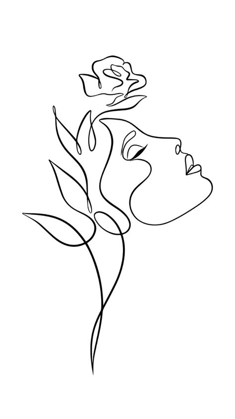 Woman Minimalist Drawing, Silouette Drawings Person, Woman Outline Drawing, Traceable Art, Woman Outline, Book Woman, Line Art Female, Face Line Drawing, Outline Drawing