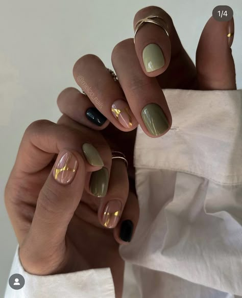 Olive Nails, Minimal Nails Art, Cute Short Nails, October Nails, Minimal Nails, Soft Nails, Short Nail Designs, Fire Nails, Dream Nails