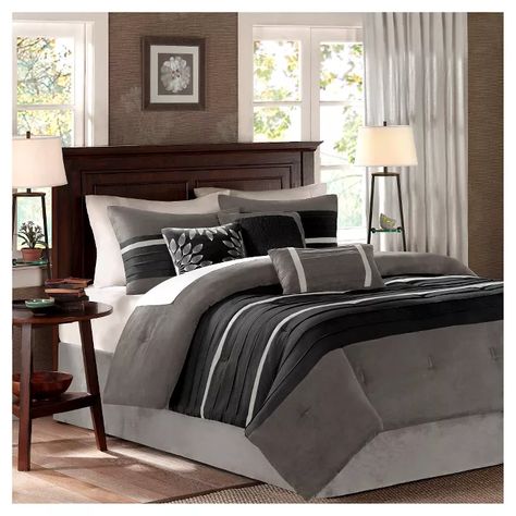 Ivory Comforter, Pillows Black, Full Comforter Sets, Black Comforter, Grey Comforter Sets, Grey Comforter, Shabby Chic Bedding, Comforter Bedding Sets, King Comforter Sets