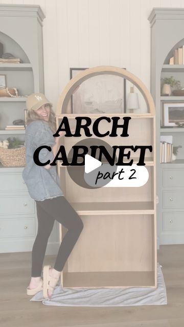 Emily | diy & design on Instagram: "PART 2 of my arched cabinet build was all about that arch! I tried two different wood bending techniques and definitely preferred the second.
Up next… building the base and doors. Follow along to see the final reveal coming later this week!
#diyarchcabinet #womenwhobuild #hallwaymakeover" Diy Arch Cabinet Door, Diy Curved Bookshelf, Arch Cabinet Diy, Diy Arched Bookcase, Diy Arched Cabinet, Arched Cabinet Doors, Alaska House, Wood Bending, Arched Cabinet