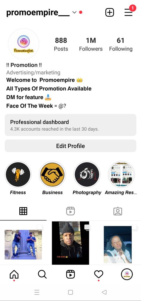 Promoempire___ Is a Big Advertising Company With 1M+ Network on Instagram! We Provide Promotion/Shoutouts to other profiles like - Business, Models , Fitness, Photography, etc. To reach more Audience and help to grow their Account. You can contact us on Instagram by searching @promoempire___ to get Featured on Our Big Platforms . Instagram 1 Million Followers, 1million Followers Instagram, 1 Million Instagram Followers, 1 Million Followers Instagram, Manifestation Bored, 1million Followers, Gain Instagram Followers, 1 Million Followers, Types Of Content