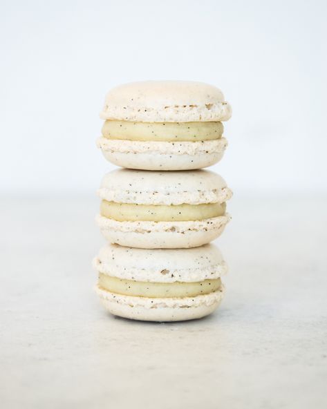 Vanilla Macaroons, Vanilla Ganache, Vanilla Macarons, Jam Cookies, Vanilla Paste, Macaron Recipe, Great British Bake Off, Egg White, High Protein Recipes