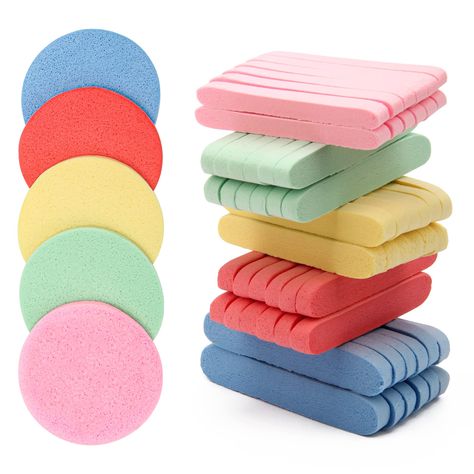 PRICES MAY VARY. 【Safe Comfortable Material】: Facial sponge compressed is made of top safe fiber polymer sponge, non-toxic and tasteless, good water absorption, comfortable and safe for contact skin. 【Portable and Useful Size】: Face cleansing sponge compressed for estheticians size is: 3.1 x 0.47 x 024in, lightweight and mini size easy to portable; after absorption becomes a round shape, diameter size is: 3.1 x 3.1 x 0.24in, reasonable size to use. 【Easy to Use and Storage】: Makeup facial sponge Compressed Facial Sponge, Face Painting Supplies, Face Blender, Hairdressing Training, Face Sponge, Face Paint Kit, Facial Sponges, Wash Face, Face Cleansing