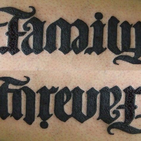 family/forever (cousins/sibling tattoo) Family Forever Tattoo, Im Fine Save Me Tattoo, Save Me Tattoo, Tattoo Ambigram, Ambigram Tattoos, Symbol For Family Tattoo, Best 3d Tattoos, Ant Tattoo, Family Quotes Tattoos