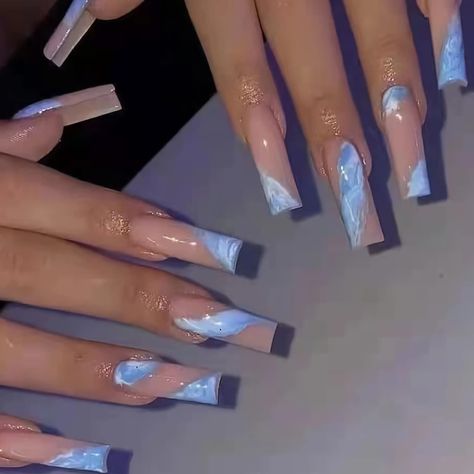 Ballerina Acrylic Nails, Ballet Nails, Nagel Tips, Manicure Diy, Coffin Press On Nails, Fake Nails With Glue, Ballerina Nails, Stick On Nails, False Nail