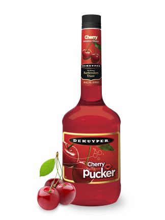 Dekuyper pucker-cherry-schnapps-liqueur Cherry Schnapps, Flavored Alcohol, Mixed Drinks Recipes, Wet Bar, Cordial, Hot Sauce Bottles, Mixed Drinks, Liqueur, Cocktail Recipes