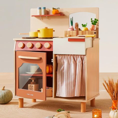 pretty everything : modern play kitchens and accessories – almost makes perfect Toddler Play Kitchen, Kitchen Playsets, Wooden Kitchen Set, Best Toddler Gifts, Kitchen Playset, Toddler Kitchen, Kitchen Sets For Kids, Play Kitchens, Kids Play Kitchen