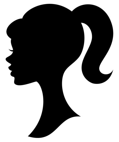 Barbie Silhouette Svg Cut File. Cricut Explore. Scal. By Svgpalace 68D Barbie Png, Barbie Head, Barbie Silhouette, Barbie Birthday Cake, Silhouette Logo, Female Silhouette, Vintage Clipart, Head Silhouette, Barbie Logo