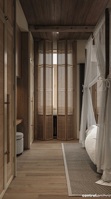 Wabi Sabi Aesthetic on Behance Tropical Wardrobe Design, Bed With Curtains Aesthetic, Wabi Sabi Closet, Room In A Room, Wabi Sabi Room, Wabi Sabi Bedroom Design, Wabi Sabi Bedroom, Sabi Aesthetic, Bohemian House Decor