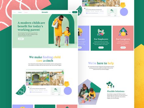 Kinside Branding - Home Page by Jessica Strelioff Preschool Branding Design, Preschool Website Design, Childcare Website Design, Parenting Branding, Baby Website Design, Childcare Branding, Childcare Website, Helicopter Parenting, Kids Therapy