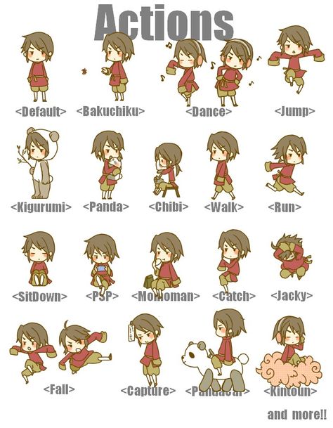 Chibi-HK Basic Actions< Hong Kong you so cute!!!! Shaking Head Drawing, Chibi Running Pose Reference, Chibi Poses Running, Running Chibi Pose, Chibi Running Pose, Hetalia Chibi America, Hetalia Hong Kong, Hetalia China Official Art, Satw Comic