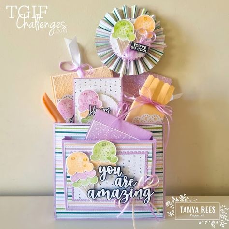 Tanya Rees Papercraft: Loaded Envelope | TGIF Challenge #353 Loaded Envelopes, Pocket Envelopes, Pocket Letters, Birthday Treats, Gorgeous Christmas, Fancy Fold Cards, Fancy Folds, Fun Fold Cards, Fun Challenges