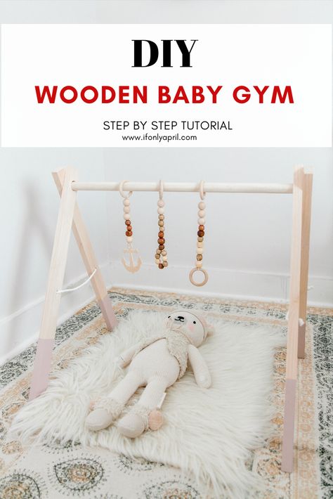 Diy Wooden Play Gym, Diy Teethers For Baby, Diy Play Gym, Play Gym Diy, Diy Baby Play Gym, Organize Baby Toys, Cleaning Baby Toys, Outdoor Baby Toys, Diy Baby Gym